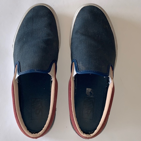Men’s vans low top maroon and blue size 11.5 - Picture 2 of 6